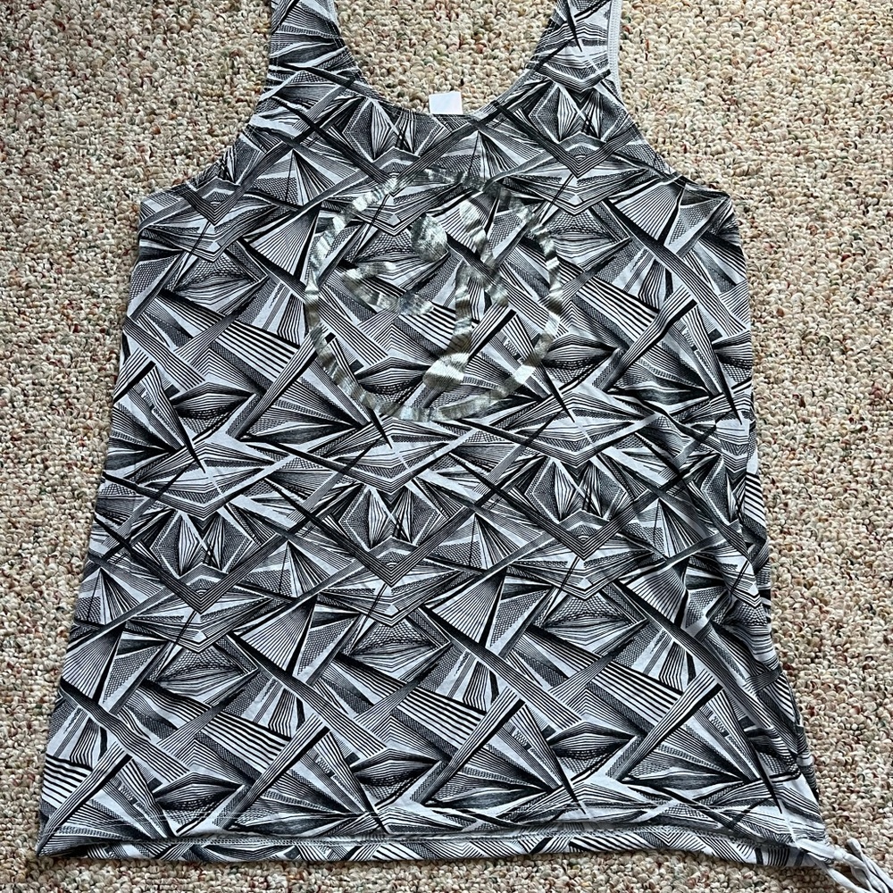 Zumba Fitness Black and Gray Graphic Cotton Tank Top